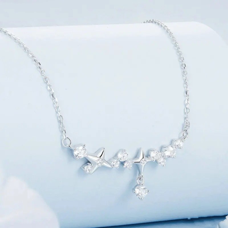 Sternenanhänger-Halskette für Damen