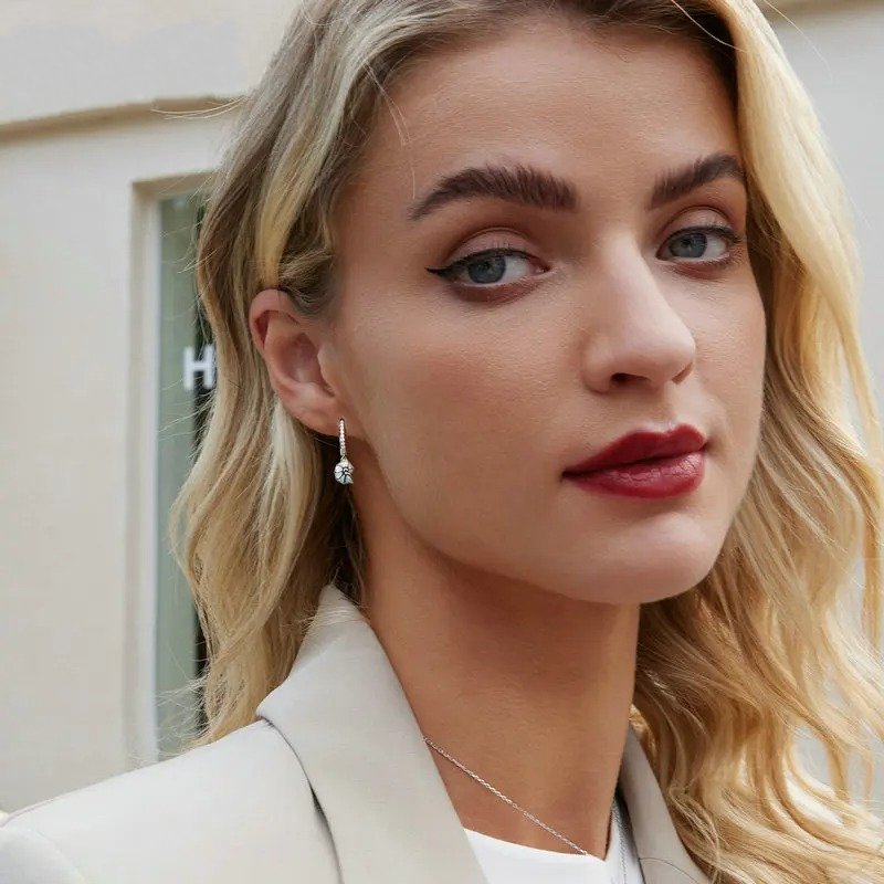 Ohrclips mit Muschelmotiv, hypoallergene Ohrringe