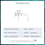 Zarte, schlichte Herzohrringe für Damen BSE1003
