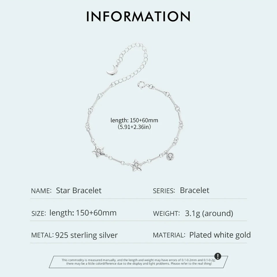 Armband mit verstellbarer Länge und Anhängerkette – Geschenk