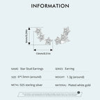 シルバーの小さな星型イヤリング（女性・ティーンガール向け）