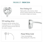 Zarte, schlichte Herzohrringe für Damen BSE1003