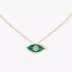 [Imperial Jewelrys]Lucky Eye Diamond Necklace in Rose Gold and Turquoise