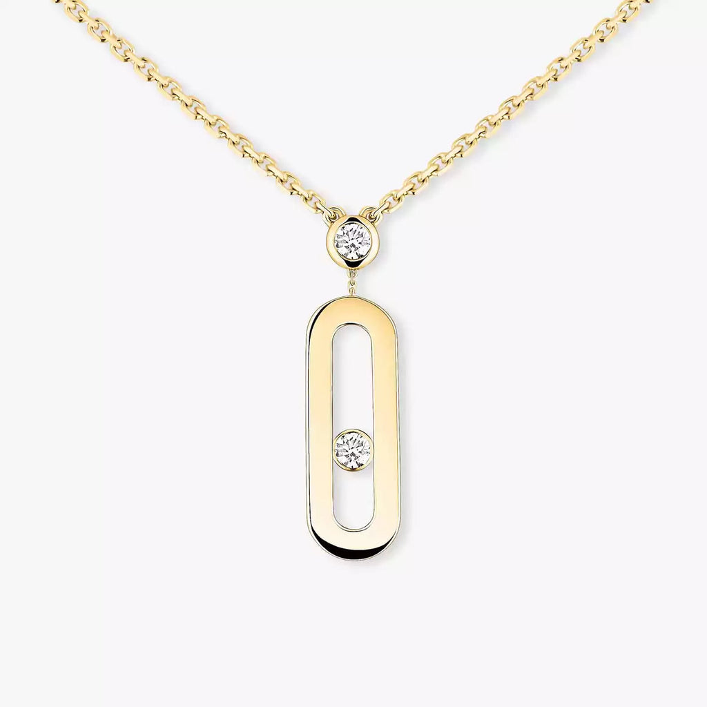 [Imperial]  Move Uno Gold Diamond Long Necklace
