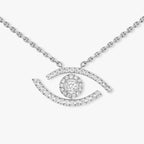 [Imperial Jewelrys]Pave_ Diamond Necklace Lucky Eye