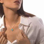 [Imperial Jewelrys]Lucky Move Diamond Necklace in Rose Gold and White Mother-of-Pearl