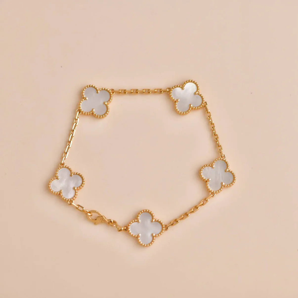 [Imperial]New CLOVER WHITE PEARL MOP 5 MOTIF BRACELET COLLECTION
