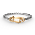 ¡®Imperial¡¯FORCE LARGE HORSESHOE HALF DIAMOND BRACELET GOLD