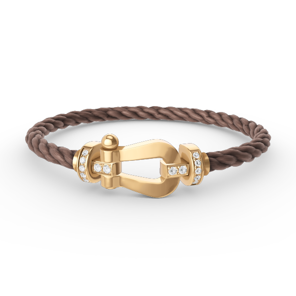 ¡®Imperial¡¯FORCE LARGE HORSESHOE HALF DIAMOND BRACELET GOLD