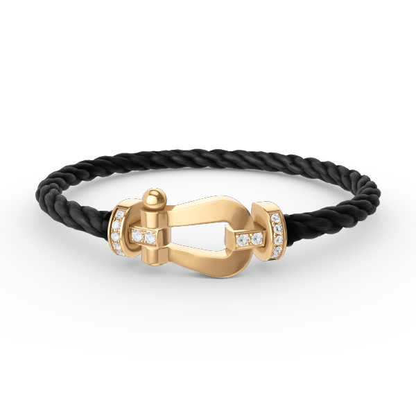 ¡®Imperial¡¯FORCE LARGE HORSESHOE HALF DIAMOND BRACELET GOLD