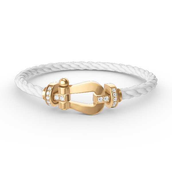 ¡®Imperial¡¯FORCE LARGE HORSESHOE HALF DIAMOND BRACELET GOLD