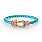 Imperial FORCE Großes Hufeisen-Armband mit farbigen Diamanten in Roségold