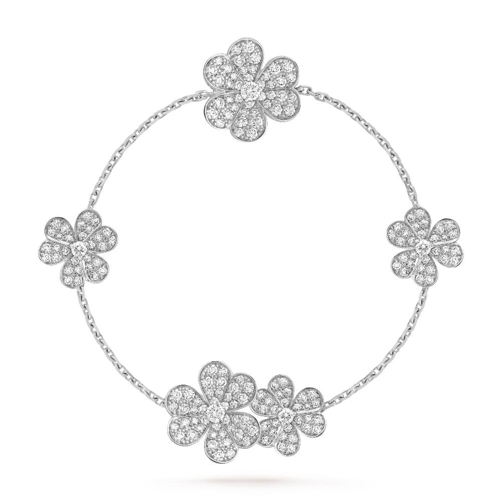 Imperial Frivole Silbernes Armband mit 5 Blumen