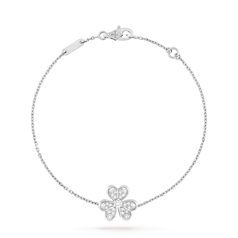 Imperial Frivole Silbernes Blumen-Diamant-Armband 