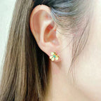 ¡®Imperial¡¯FRIVOLE  FLOWER MALACHITE EARRINGS