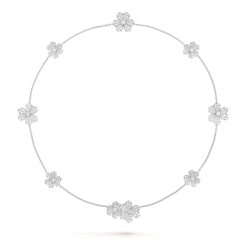 ¡®Imperial¡¯FRIVOLE SILVER 9 FLOWERS NECKLACE