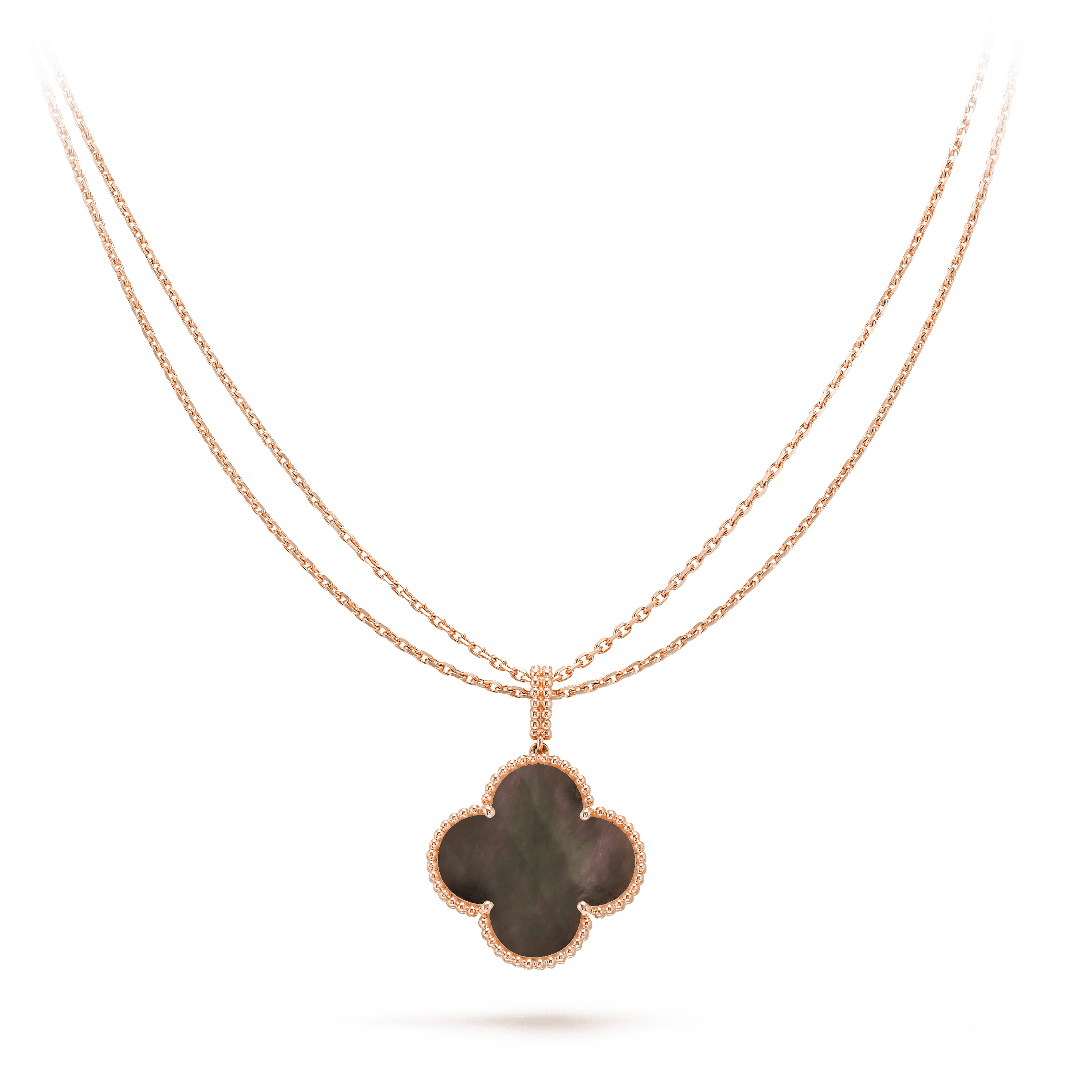 Imperial CLOVER 25MM GOLD DARK MOP BIG CLOVER NECKLACE