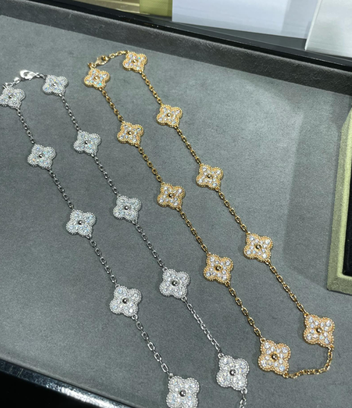 [¡®Imperial¡¯]CLOVER 10 MOTIFS FULL DIAMOND NECKLACE