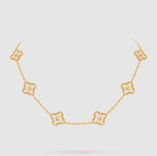 [¡®Imperial¡¯]CLOVER 10 MOTIFS FULL DIAMOND NECKLACE