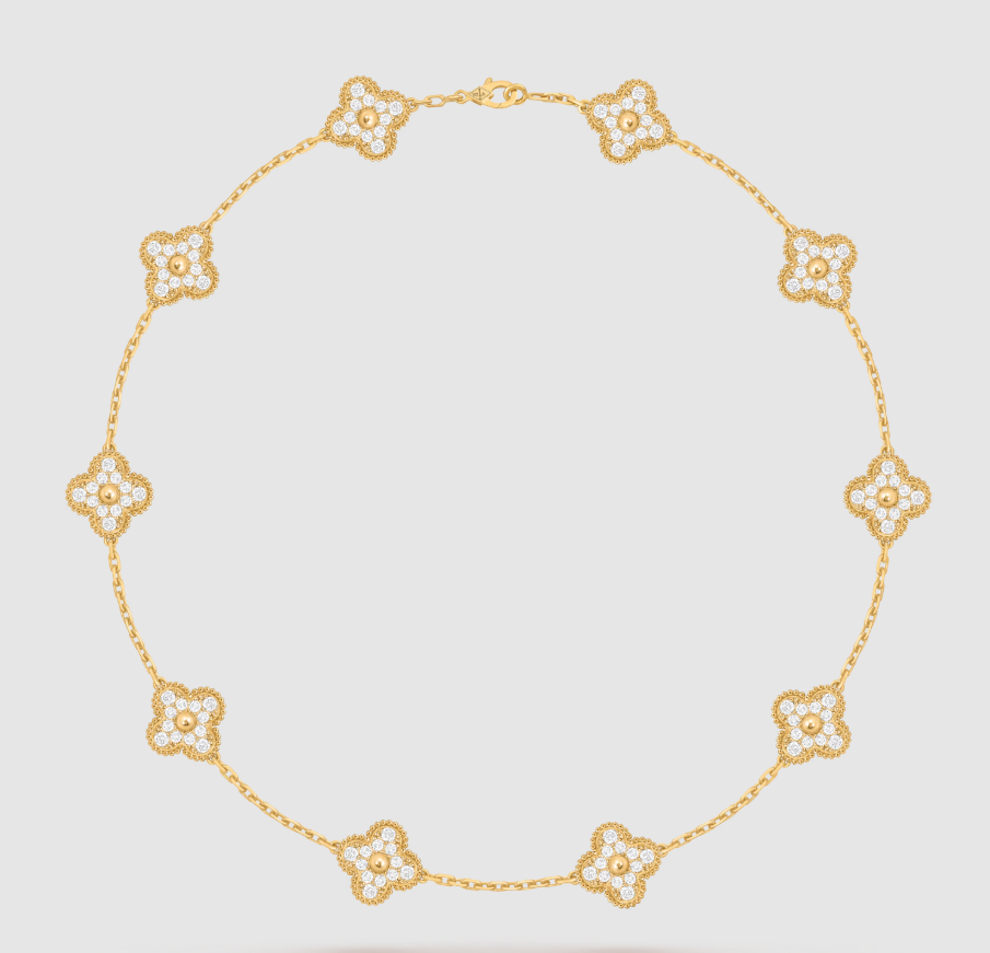[¡®Imperial¡¯]CLOVER 10 MOTIFS FULL DIAMOND NECKLACE