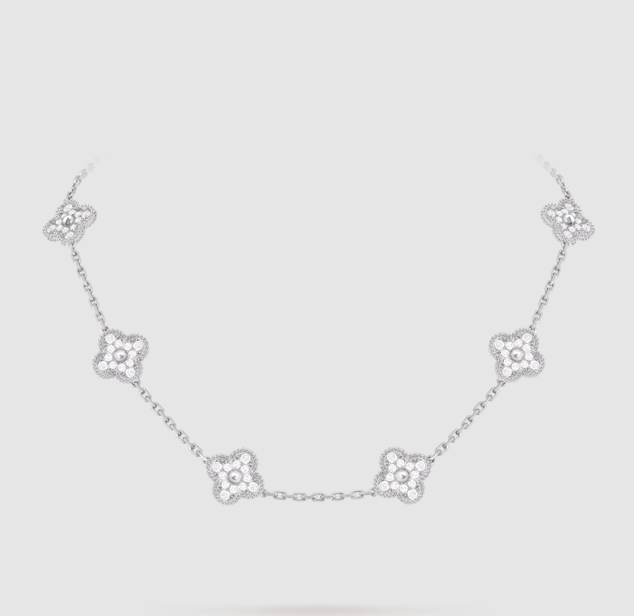 [¡®Imperial¡¯]CLOVER 10 MOTIFS FULL DIAMOND NECKLACE