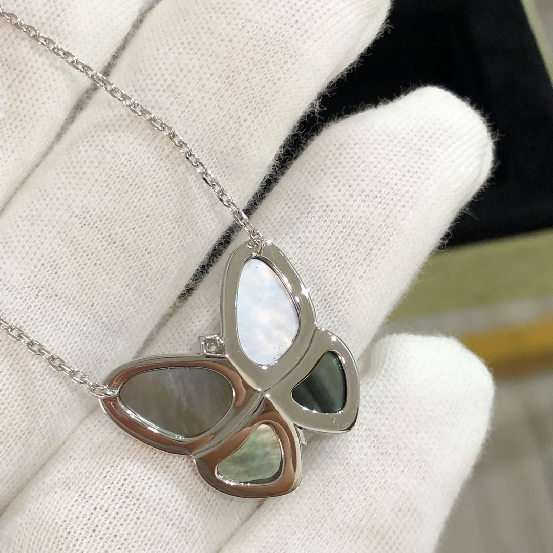 Imperial® Großer Schmetterlingsanhänger aus Silber mit Diamanten