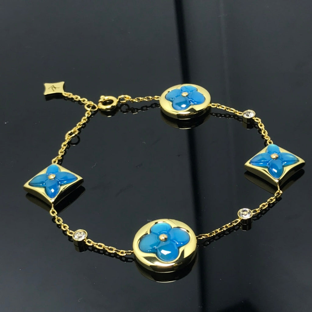 ¡®Imperial¡¯STAR AND SUN 4 MOTIF BLUE BRACELET