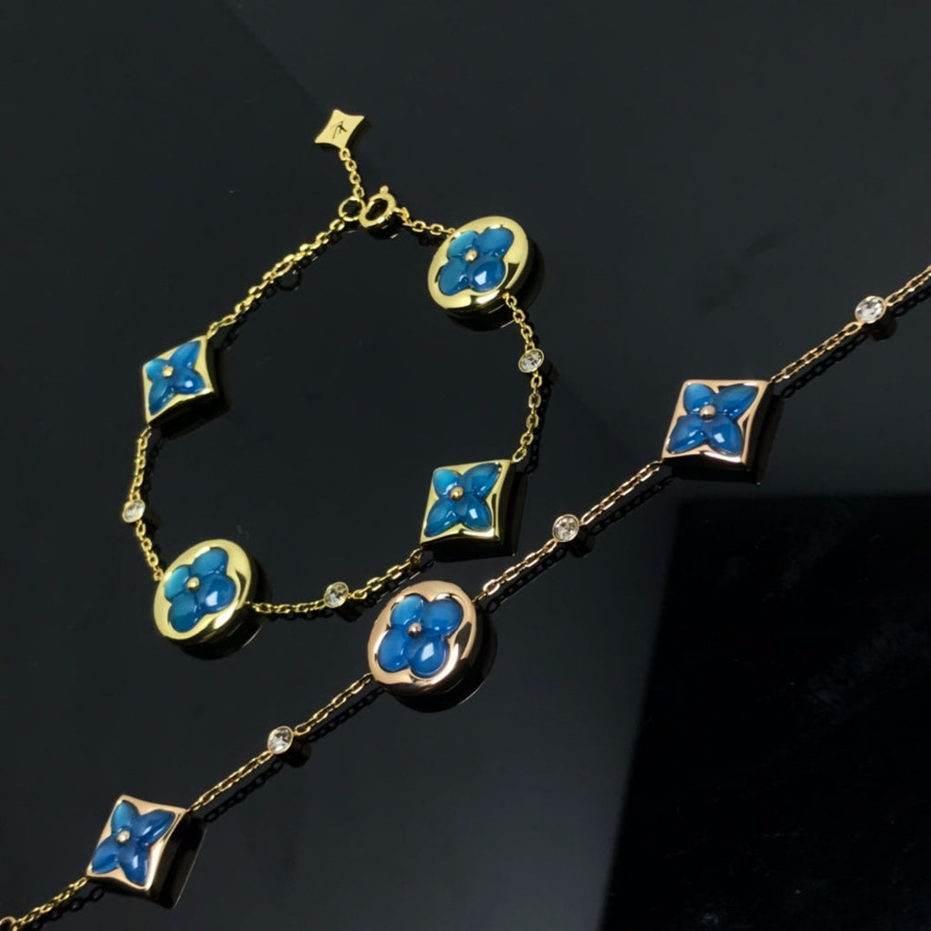 ¡®Imperial¡¯STAR AND SUN 4 MOTIF BLUE BRACELET