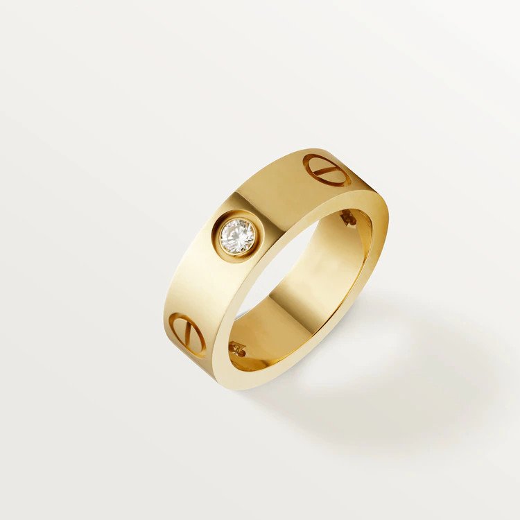 Imperial LOVE RING 5,5 MM 3 DIAMANTEN ROSÉGOLD