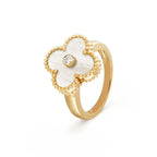 Imperial CLOVER PINK MOP RING GOLD DIAMOND